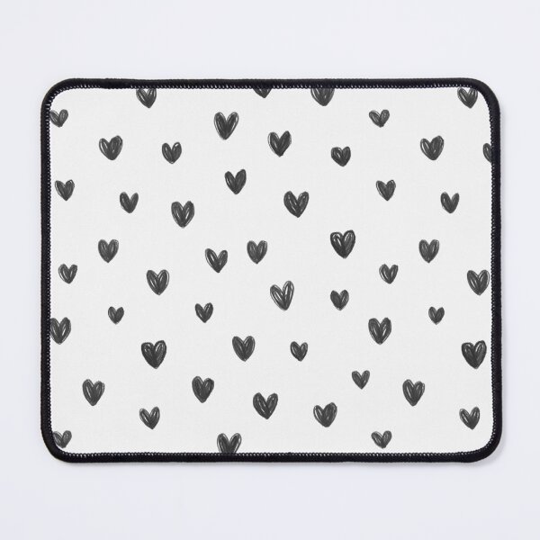 Item preview, Black Ditsy Doodle Scribble Valentines Love Hearts designed and sold by Patternandflow.