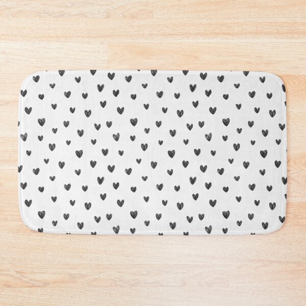Item preview, Black Ditsy Doodle Scribble Valentines Love Hearts  designed and sold by Patternandflow.