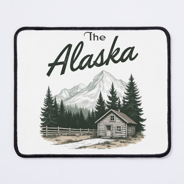 Item preview, Alaska cabin forest mountain Denali designed and sold by pixeldizajn.