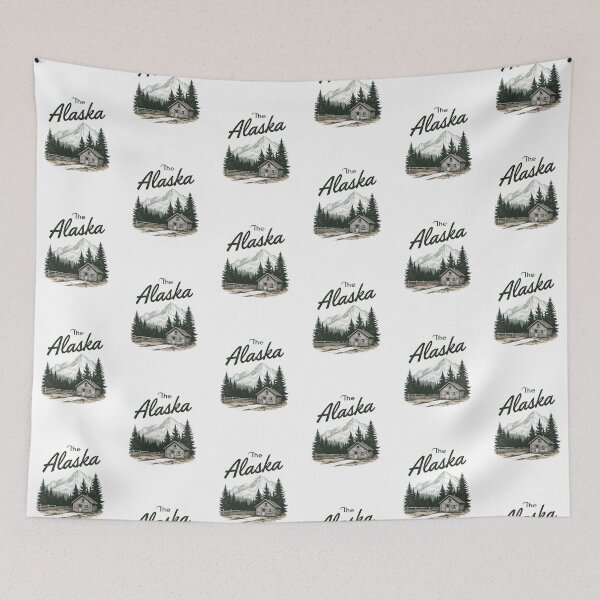 Item preview, Alaska cabin forest mountain Denali designed and sold by pixeldizajn.