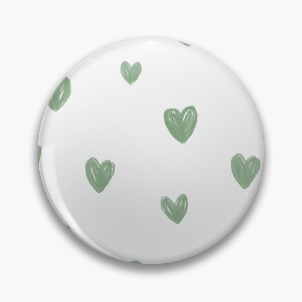 Item preview, Sage Green Ditsy Doodle Scribble Valentines Love Hearts  designed and sold by Patternandflow.