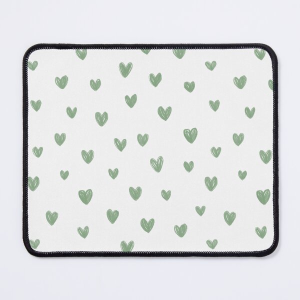 Item preview, Sage Green Ditsy Doodle Scribble Valentines Love Hearts designed and sold by Patternandflow.