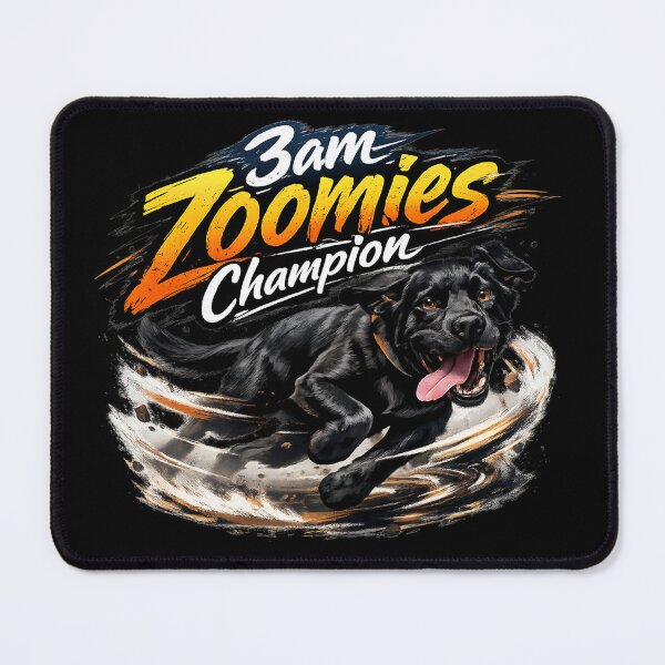 Item preview, Black Labrador 3am Zoomies Champion Funny Dog Design – Hyperactive Lab Midnight Energy Meme Graphic designed and sold by 486DesignCo.