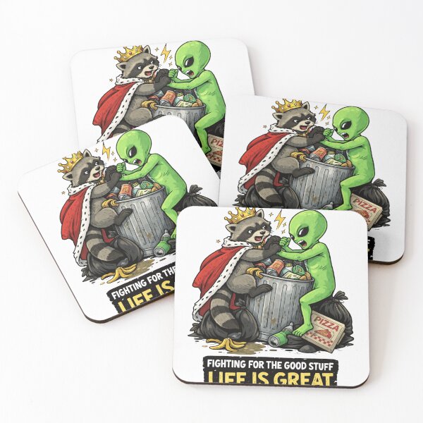 Item preview, Raccoon vs Alien Meme – Trash Panda Funny Garbage Chaos Life Is Great Design designed and sold by Region.