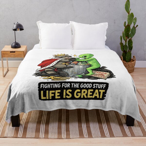 Item preview, Raccoon vs Alien Meme – Trash Panda Funny Garbage Chaos Life Is Great Design designed and sold by Region.