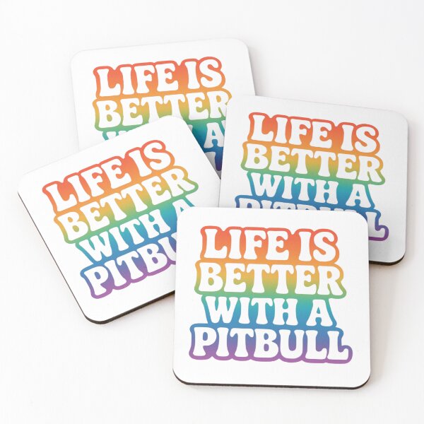 Item preview, Life is Better with a Pitbull Colorful Large Letters designed and sold by My Pitbull Place.