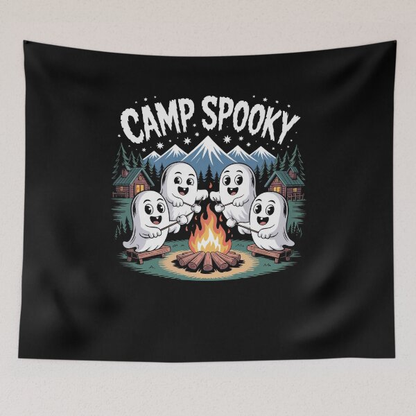 Item preview, Camp Spooky Summerween Summer Halloween Cute Ghost designed and sold by Dressed For  Duty.