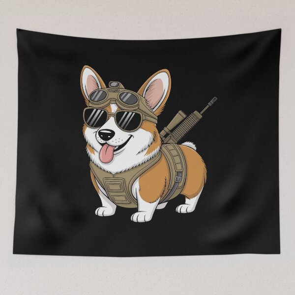 Item preview, Tactical Corgi Dog Breed Warrior Animal Pun Meme designed and sold by Dressed For  Duty.