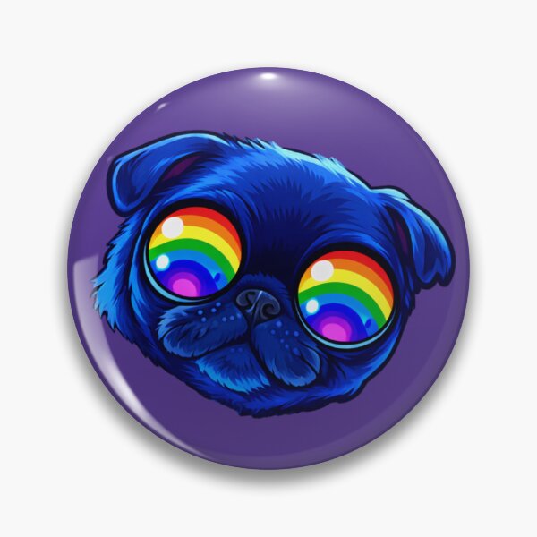 Item preview, The Pug with Rainbow Eyes designed and sold by Junior-Design.