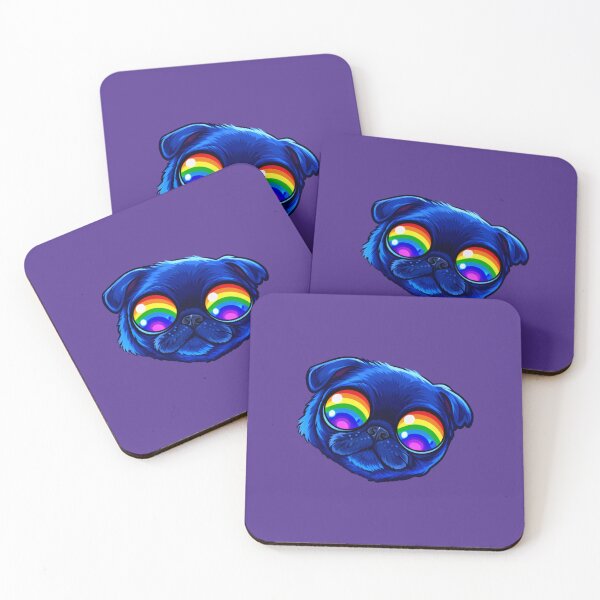 Item preview, The Pug with Rainbow Eyes designed and sold by Junior-Design.