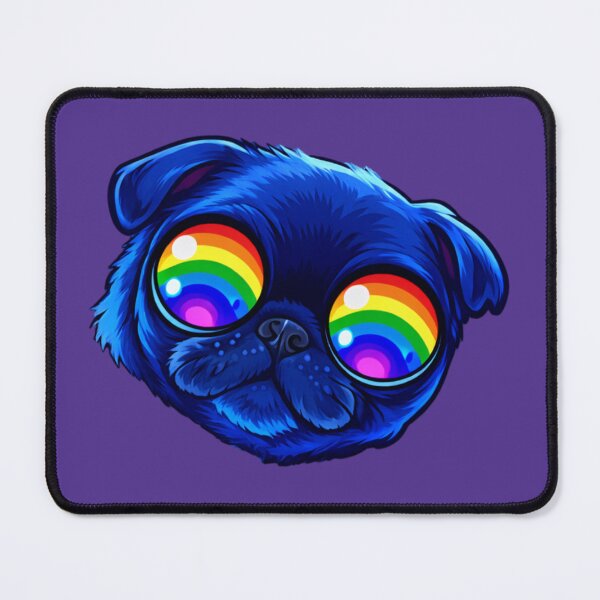 Item preview, The Pug with Rainbow Eyes designed and sold by Junior-Design.