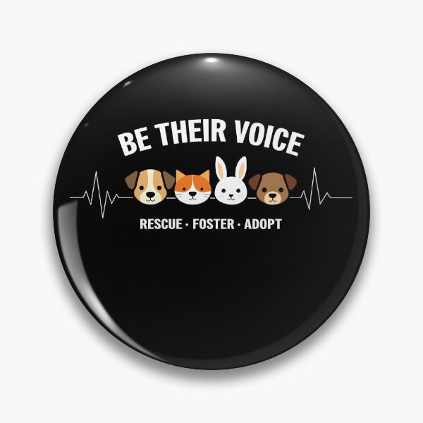 Item preview, Sé su voz Rescate Acogedor Adopta Perro Gato Rescate de animales lindos designed and sold by FreshVibe Prints.