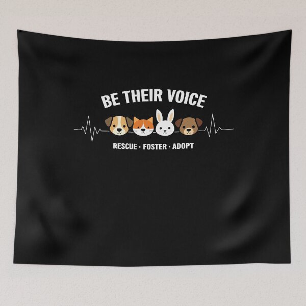 Item preview, Be Their Voice Rescue Foster Adopt Dog Cat Cute Animal Rescue designed and sold by FreshVibe Prints.
