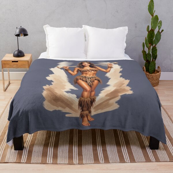 Item preview, Smiling Cavewoman with Bone Club designed and sold by CMY Designs.