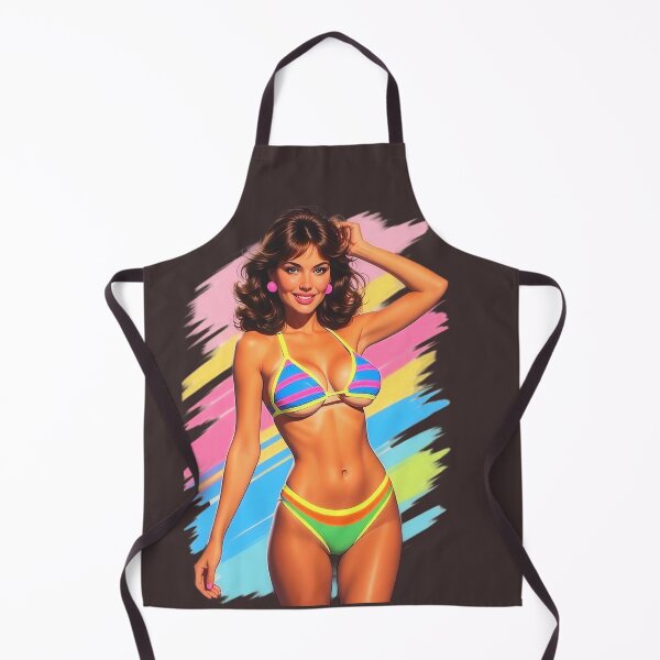 Item preview, Digitally Painted Vibrant Colors Swimsuit Model 1980s Retro Style designed and sold by CMY Designs.