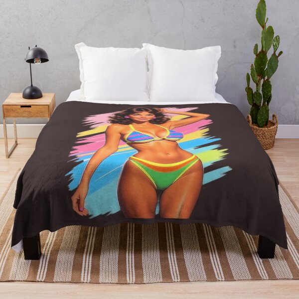 Item preview, Digitally Painted Vibrant Colors Swimsuit Model 1980s Retro Style designed and sold by CMY Designs.