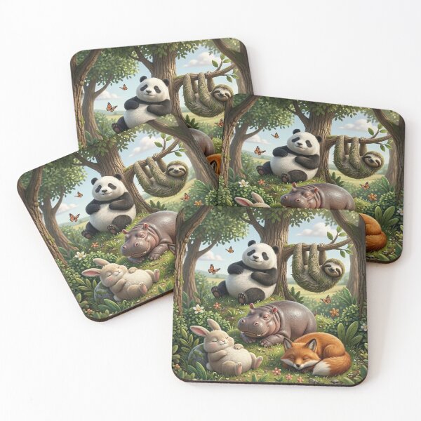 Item preview, Serene Woodland Friends Cozy Napping Together designed and sold by Aloxory.