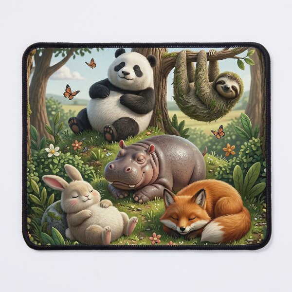Item preview, Serene Woodland Friends Cozy Napping Together designed and sold by Aloxory.