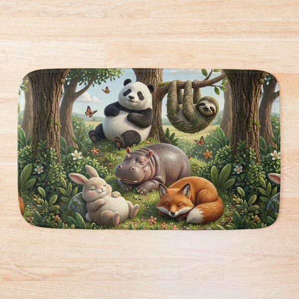 Item preview, Serene Woodland Friends Cozy Napping Together designed and sold by Aloxory.