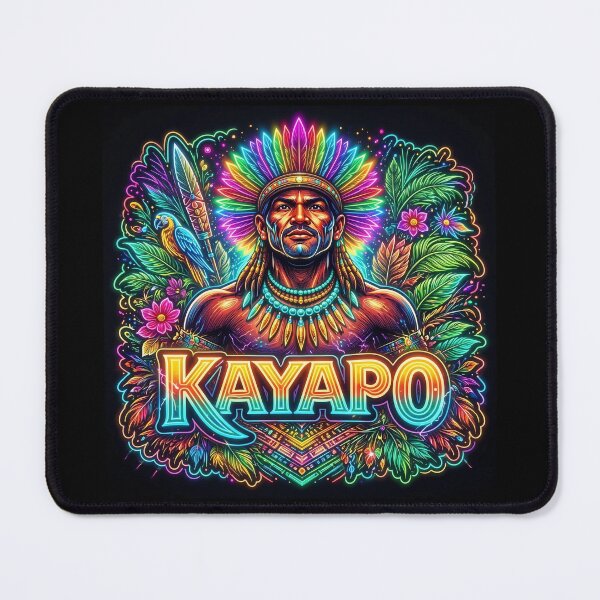 Item preview, Kayapo Neon Warrior – Tribal Indigenous Amazon Art | Glowing Headdress Design designed and sold by KAYAPO.