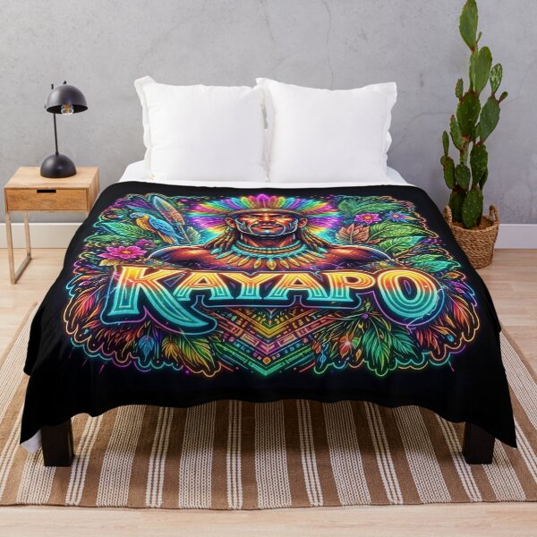 Item preview, Kayapo Neon Warrior – Tribal Indigenous Amazon Art | Glowing Headdress Design designed and sold by KAYAPO.