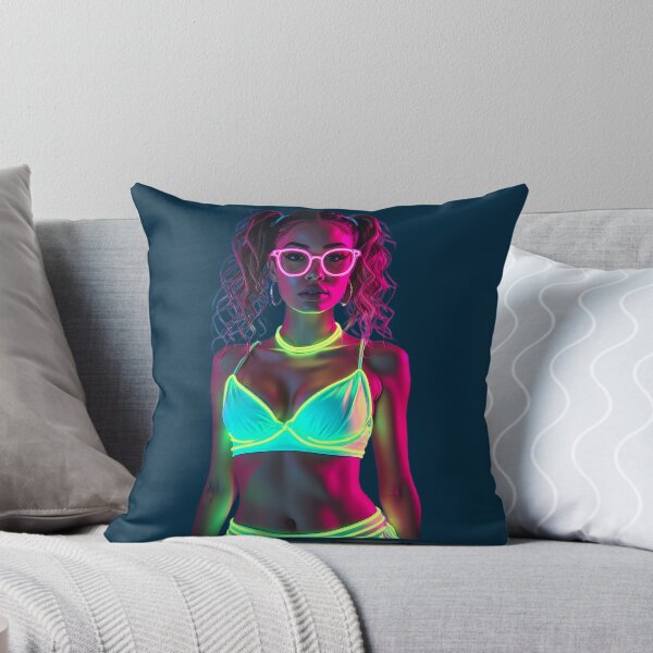 Item preview, Neon Glow Girl Wearing Glowing Bikini and Glasses designed and sold by CMY Designs.