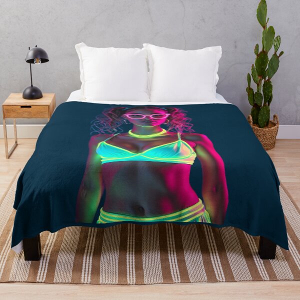 Item preview, Neon Glow Girl Wearing Glowing Bikini and Glasses designed and sold by CMY Designs.