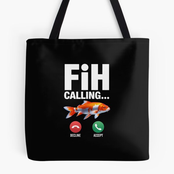 Artikelvorschau, Anruf von Fish Erinnern Sie mich Nachricht Ablehnen Annehmen Telefonanruf Fish entworfen und verkauft von Dressed For Duty.