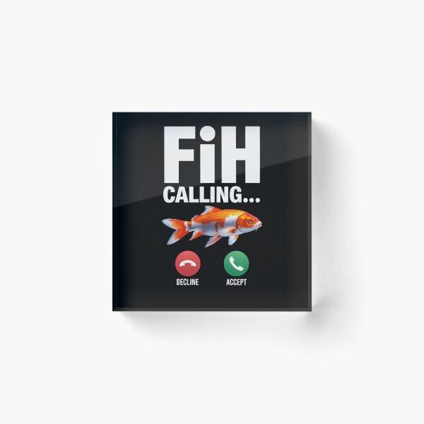 Artikelvorschau, Anruf von Fish Erinnern Sie mich Nachricht Ablehnen Annehmen Telefonanruf Fish entworfen und verkauft von Dressed For  Duty.