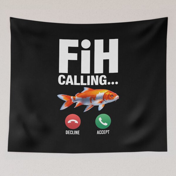 Item preview, Fih Calling Remind me Message Decline Accept Phone Call Fish designed and sold by Dressed For  Duty.