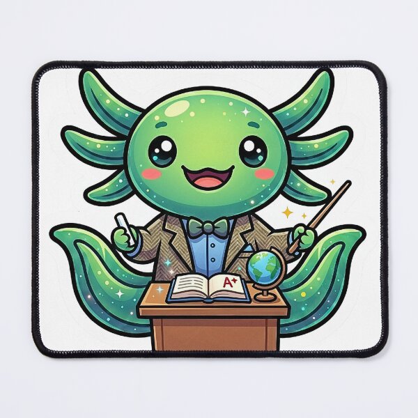Item preview, Professor Axolotl – Cute Teacher & Educator Appreciation Sticker designed and sold by AxoloteLabsArts.