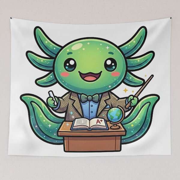 Item preview, Professor Axolotl – Cute Teacher & Educator Appreciation Sticker designed and sold by AxoloteLabsArts.