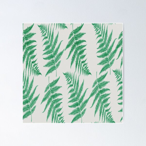 Item preview, Tropical Fern Leaf Pattern on Textured Off White designed and sold by PVTCreations.