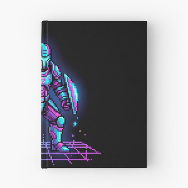 Artikelvorschau, Cyberpunk Pixel Knight – 16-Bit-Neon-Paladin-Krieger entworfen und verkauft von PixelPasha.