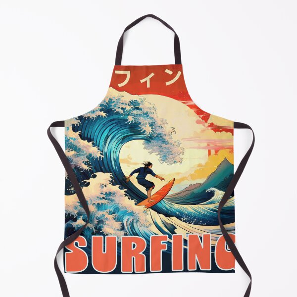 Item preview, Colorful Big Wave Surfing with Japanese Calligraphy designed and sold by thelivingrp.