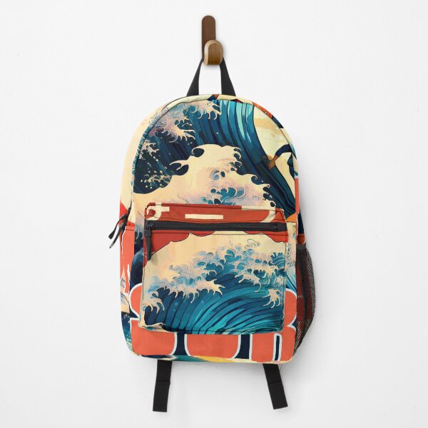 Item preview, Colorful Big Wave Surfing with Japanese Calligraphy designed and sold by thelivingrp.