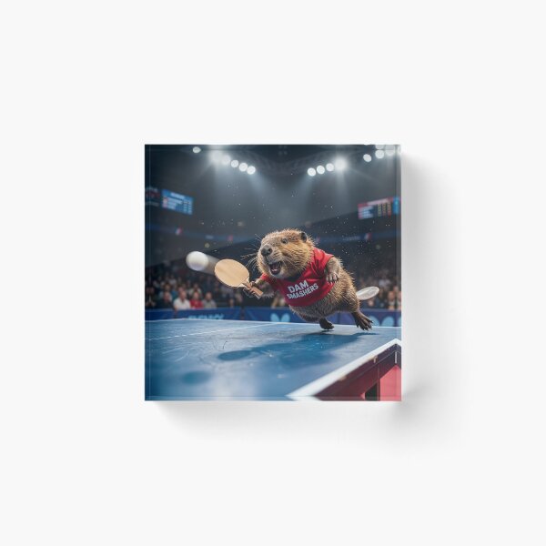Item preview, Beaver Plays Table Tennis with Gusto designed and sold by Tridentulus.