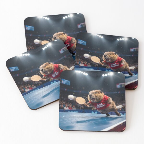 Item preview, Beaver Plays Table Tennis with Gusto designed and sold by Tridentulus.