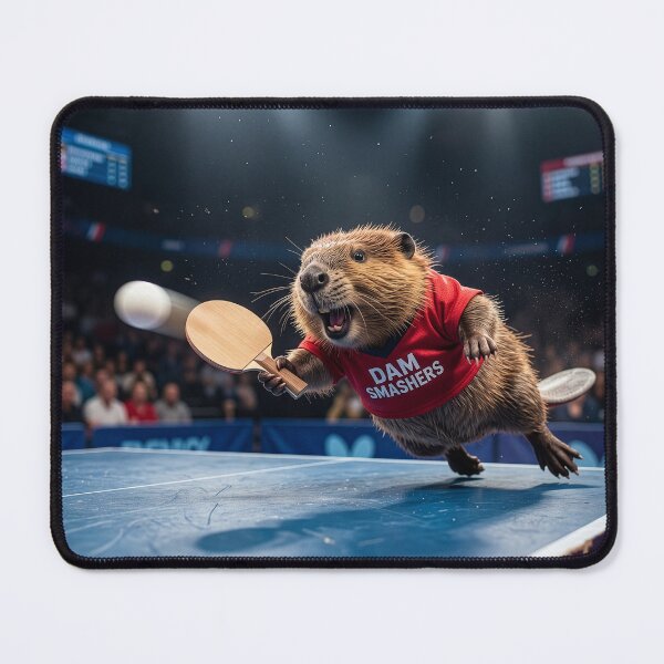 Item preview, Beaver Plays Table Tennis with Gusto designed and sold by Tridentulus.