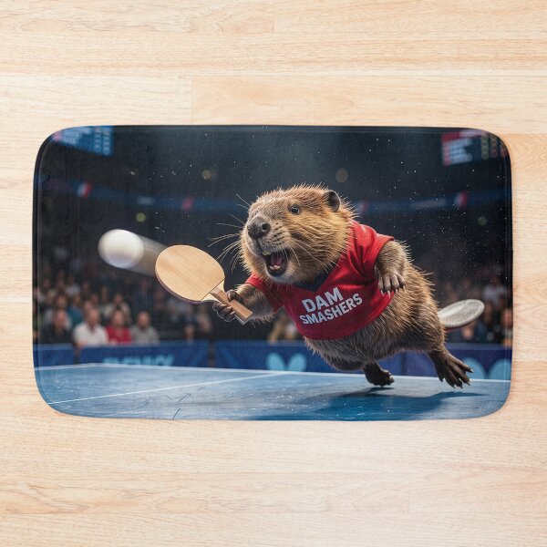 Item preview, Beaver Plays Table Tennis with Gusto designed and sold by Tridentulus.