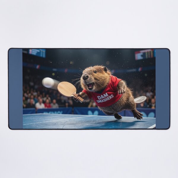 Item preview, Beaver Plays Table Tennis with Gusto designed and sold by Tridentulus.
