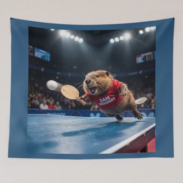 Item preview, Beaver Plays Table Tennis with Gusto designed and sold by Tridentulus.
