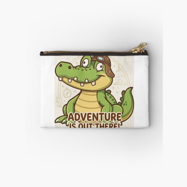 Item preview, Cute Aviator Crocodile – Adventure Is Out There! Kawaii Gator Illustration designed and sold by Stickivo.
