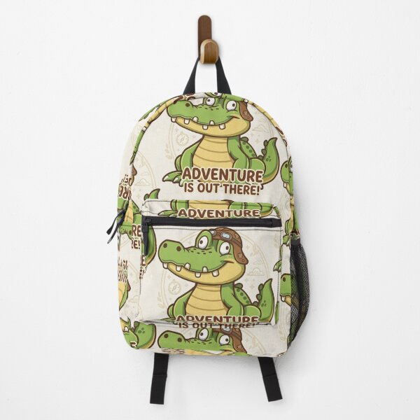 Item preview, Cute Aviator Crocodile – Adventure Is Out There! Kawaii Gator Illustration designed and sold by Stickivo.