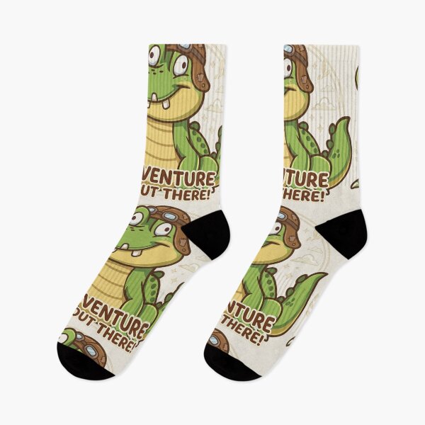 Item preview, Cute Aviator Crocodile – Adventure Is Out There! Kawaii Gator Illustration designed and sold by Stickivo.