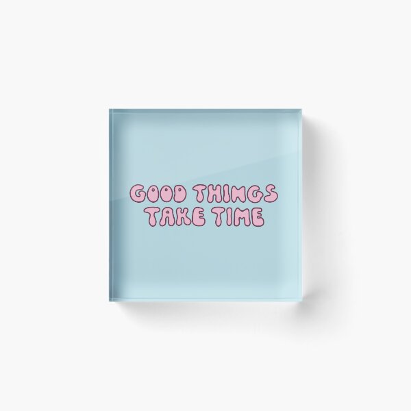 Item preview, Good Things Take Time - Pink Retro Quote designed and sold by Zerhof.