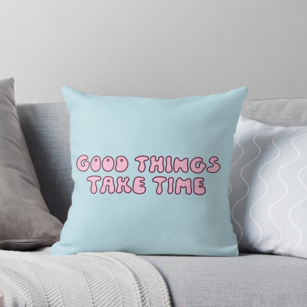Item preview, Good Things Take Time - Pink Retro Quote designed and sold by Zerhof.