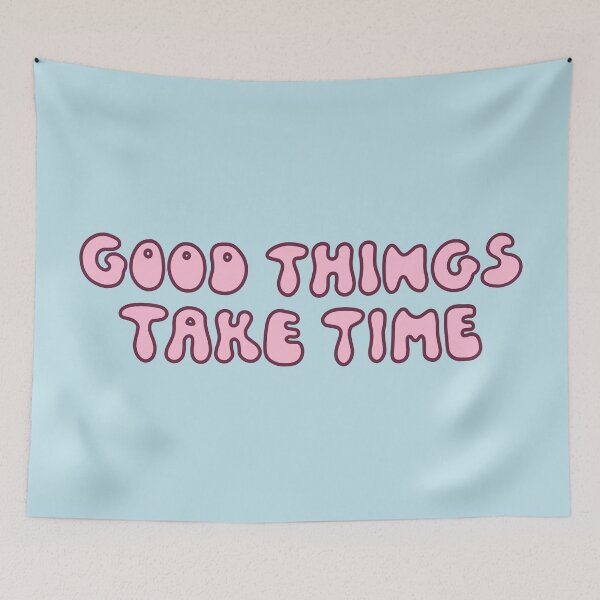Item preview, Good Things Take Time - Pink Retro Quote designed and sold by Zerhof.
