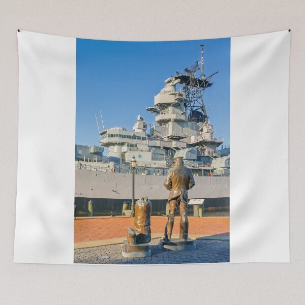 Item preview, Battleship Wisconsin with Sailor Statue designed and sold by Gerard Fornarotto.