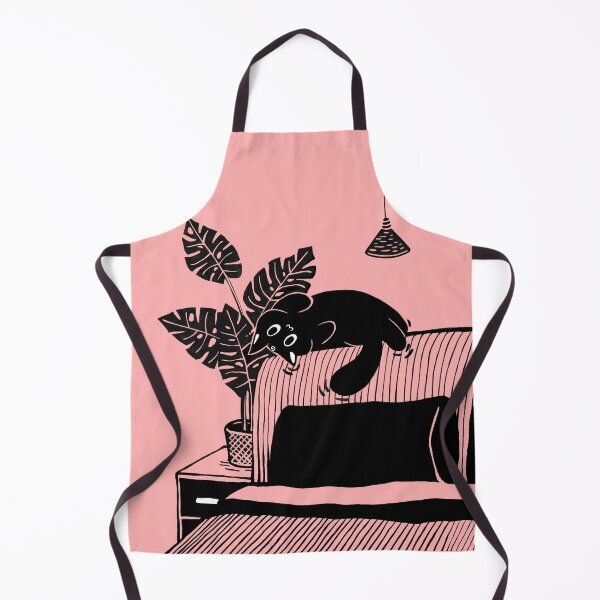 Item preview, Lying on bed Black Cat Illustration designed and sold by Manjia-Art.